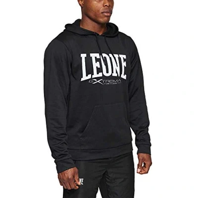 Imagen de LEONE 1947 Felpa con Cappucha, Logo Sudadera, Unisex Adulto, Negro, M