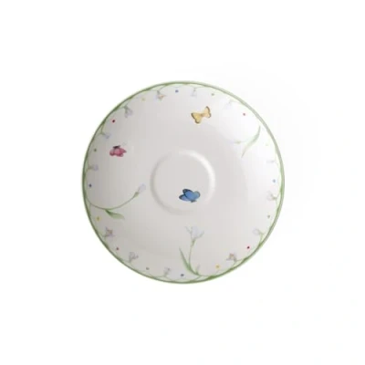 Imagen de Villeroy &amp; Boch Colourful Spring Plato Para Taza De Café Verde, Apto Lavavajillas, Microondas, Vajilla, Pascua Decoración, Decoración Pascua, Premium Porcelain
