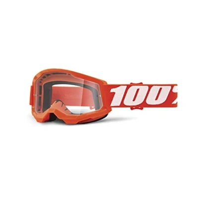 Imagen de Gafas de Ciclismo 100% Strata 2 Youth, Naranja/Blanco, Lente Transparente