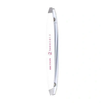 Imagen de BETER Pinzas de depilar con doble punta Modelo 2 Tweezers recta oblicua Sistema iman para fácil sugeción profesionales