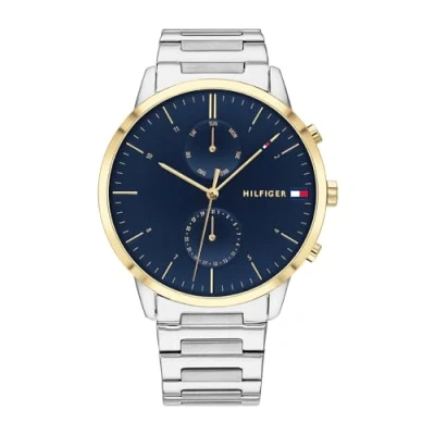 Imagen de Tommy Hilfiger Reloj Analógico de Cuarzo multifunción para hombre con Correa en Acero Inoxidable plateada 1710408