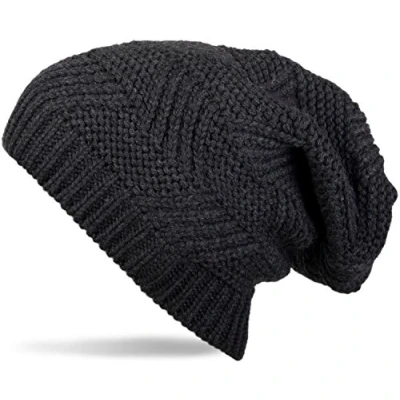 Imagen de styleBREAKER Gorro Beanie clásico cálido Unisex, de Punto con Motivo Estructural 04024017, Color:Gris Oscuro