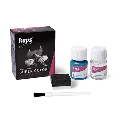 Imagen de Tinte con Imprimación para Zapatos Y Bolsos Textiles de Cuero Natural Sintético, Kaps Super Color And Preparer, 70 Colores (122 eléctrico)