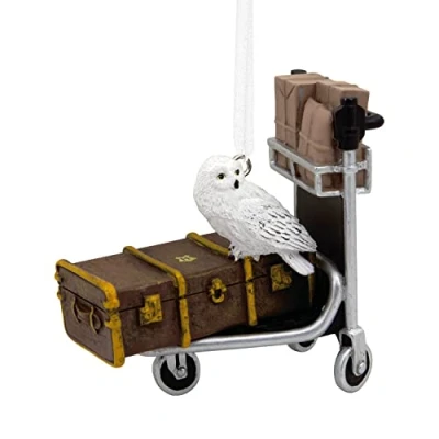 Imagen de Hallmark Carrito de Harry Potter con Adorno Navidad Hedwig, decoración Potter, Colgante Navidad, Regalos para