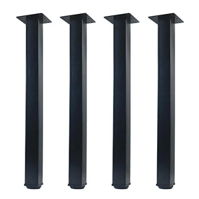 Imagen de QLLY Patas de Escritorio Ajustables Metal, 50 cm, Cuadradas para Muebles Oficina, Juego 4 (50 Negro)