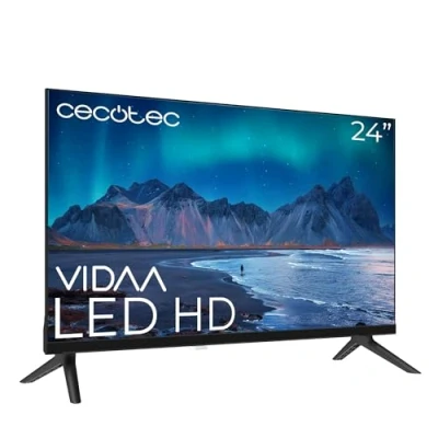 Imagen de Cecotec Smart TV, Televisor LED de 24 Pulgadas Resolución HD A5 Series ALH50024. TV VIDAA, Sistema Dolby Audio, WiFi Integrado, Salida Auriculares, Chromecast, 3 HDMI y 2 USB