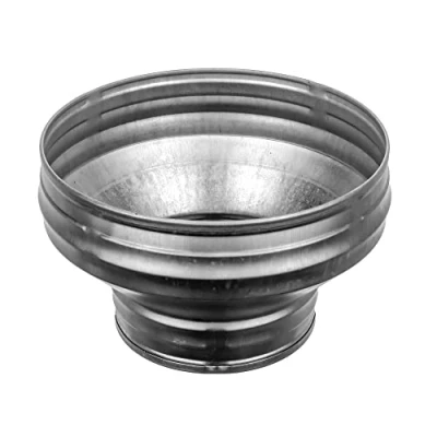 Imagen de Vent Systems Adaptador reductor de conducto 8 a 5 pulgadas, conector tubo para HVAC, sistemas ventilación, escapes y tiendas campaña. (acero galvanizado, 200 125 mm)