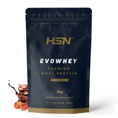 Imagen de HSN Evowhey Protein Chocolate Avellanas 2Kg = 67 Tomas por Envase Concentrado de Proteína Suero 100% Whey Concentrate (WPC) No GMO, Vegetariano, Sin Gluten ni Soja