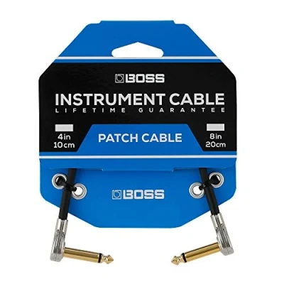 Imagen de BOSS BPC 4 4in/10cm length Space saving pedal patch cable with slimline pancake plugs for pedalboards