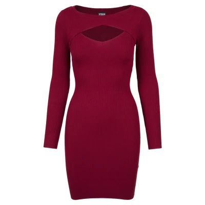 Imagen de Urban Classics CUT OUT Vestido de tubo, Mujer, Talla: XS, Burgundy