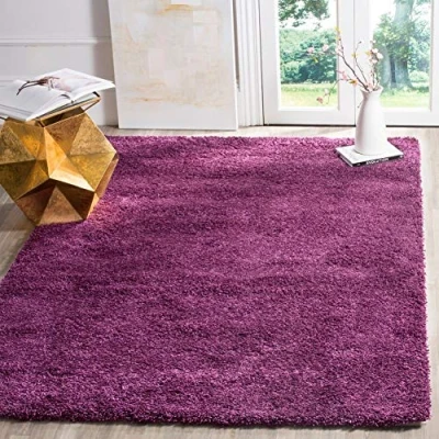 Imagen de Safavieh Shag Chatham, Chocolate, 121 x 182 3,81 cm P, Polipropileno, Morado, 91 152 3.81