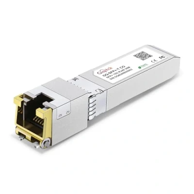 Imagen de GIQITCK 10GBASE T SFP+ a RJ45 Transceiver, 10G Copper Módulo de Conector to para Cisco SFP S, Ubiquiti UF 10G, Netgear, D Link, Supermicro, TP Linksys, hasta 30 Metros