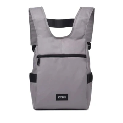 Imagen de Mochila Antirrobo Grande KCB Underseat Ideal para Viajes y uso diario Estilo Moderno Funcional Con Compartimentos Seguros 100% Vegano Color Gris