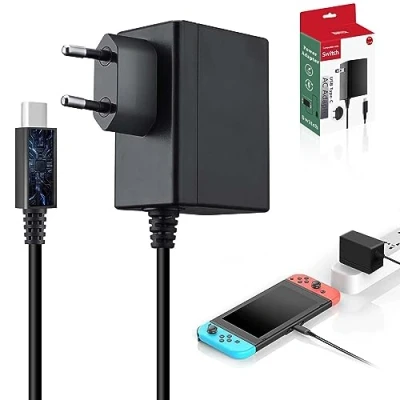 Imagen de Cargador para NS Switch,Adaptador de CA Type C Carga Rápida Compatible en Switch Lite/Switch Dock/Switch Pro/Modo TV y Control Dock &amp; Pro
