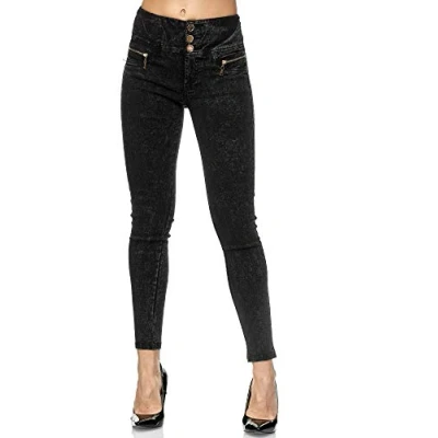 Imagen de Elara Pantalones Vaqueros Mujer con Tachuelas Chunkyrayan MEL0284 Grey 42