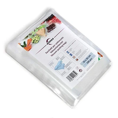 Imagen de Wimex Bolsas AL Vacío para Alimentos Paquetes 100 Piezas (25x35 cm)