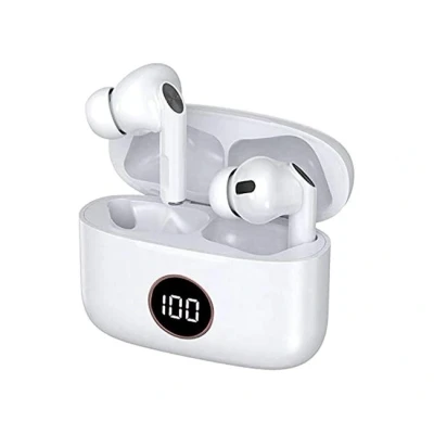 Imagen de Auriculares Stereo Bluetooth Dual POD Earbuds LCD Cool Air Pro Blanco