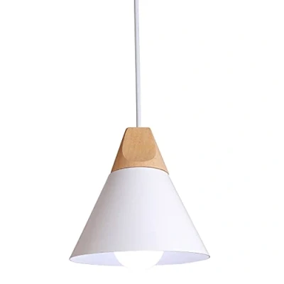 Imagen de Hongho E27 Lámpara Colgante Nórdico Lampara de Techo LED Iluminación Moderna 60W 220V (Blanco)