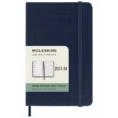 Imagen de Moleskine Weekly Planner 2023 2024, Agenda de 18 Meses, Académica, Semanal Tapa Dura, Tamaño Bolsillo 9 x 14 cm, Color Azul Zafiro