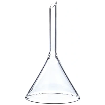 Imagen de neoLab embudo de vidrio sodio cal resistente al calor y mango corto cristal ángulo 60 con diámetro 55 mm longitud del Pequeño químico transparente para