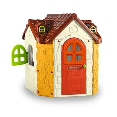 Imagen de FEBER Fancy House, Casita Espaciosa con Ventanas y Puertas Abatibles, Bandeja de Juego Accesorios, Color Luminoso Resistente a la Luz, Fácil Montaje, Niños 3 8 años, Famosa (800010962)