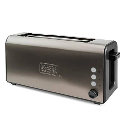 Imagen de Tostadora Black+Decker con ranura extra grande. 1000 W. Inox
