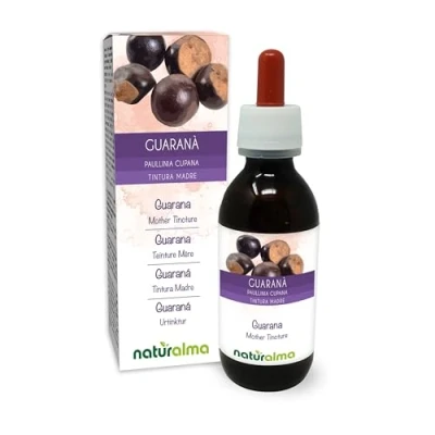Imagen de Guaraná (Paullinia cupana) semillas Tintura Madre sin alcohol Naturalma Extracto líquido gotas 120 ml Complemento alimenticio Vegano