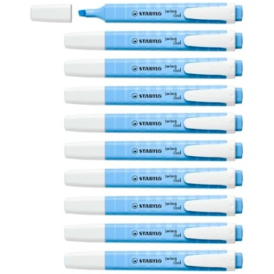 Imagen de Rotulador stabilo fluorescente swing cool pastel azul ventoso