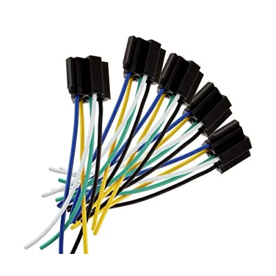 Imagen de Be In Your Mind 5 enchufes de relé precableados pines CC 12 V SPDT para coche, automotriz pines, cables con enchufe arnés 30/40 amperios
