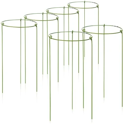 Imagen de com four® 6X Soporte para Flores y perennes Redondo de arbusto Flores, zarcillos Plantas Ø 14cm, 28cm