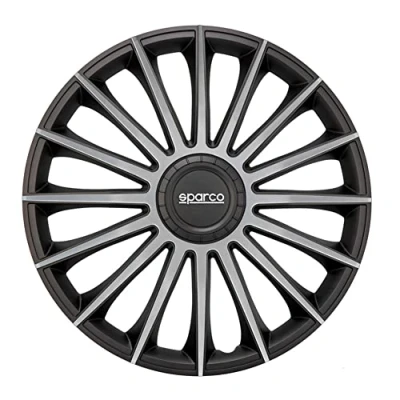 Imagen de SPARCO Treviso SPC1393BKSV Tapacubos 13in negro/plata