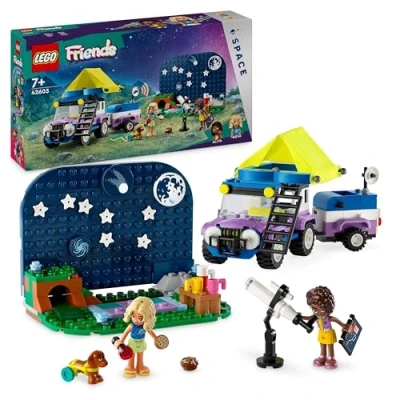 Imagen de LEGO Friends Vehículo de Observación Estrellas Coche 4x4, Telescopio Juguete, Juego Científico con Mini Muñecas Nova y Aliya Figura Perro, Regalo para Niñas Niños 7 Años o Más 42603