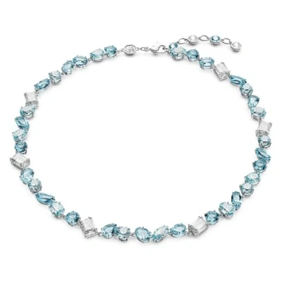 Imagen de Swarovski GEMA Mixed CUT Rhodium Plated Pulsera, Mujer, Talla: One Size, Blue