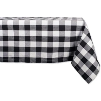 Imagen de DII Mantel 100% algodón, Lavable a máquina, Cena y Vacaciones, servilletera/Camino de Mesa, Black &amp; White Buffalo Check, 60x84 Inches