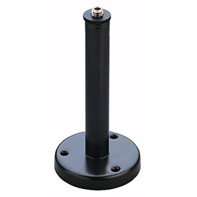 Imagen de K&amp;M 221 a Brida de mesa negra acero con conexión roscada 3/8&quot;&quot; altura 15 cm, diámetro 73 mm