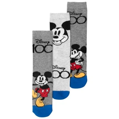 Imagen de United Labels Calcetines infantiles de Mickey Mouse Disney, color gris (3 unidades), gris, 23 26