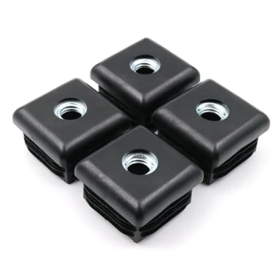 Imagen de Design61 4 tapones roscados de tubo cuadrado 40 x mm 1 2 con rosca interior M10