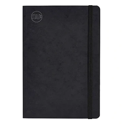 Imagen de Nu Cuadernos Craze Cloud Range Diario A5 Suministros para diarios de papelería Bloc notas a rayas Negro 160 páginas