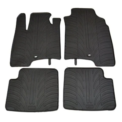 Imagen de Gledring 0144 Juego de alfombrillas suelo Caucho delante y detrás 4 negro 750mm 550mm FIAT: Panda III Hatchback