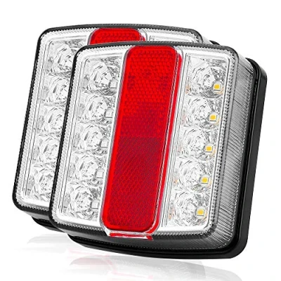Imagen de Pilotos Led Remolque Uten, Luz de Impermeable Magnética 12 V, Cable Eléctrico Internacional 7,5 m y Enchufe 7 Clavijas, Apto para Remolques, Caravanas, Camiones, Caravanas