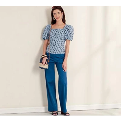Imagen de New Look Sewing Pattern N6678 Misses&#039; Top and Trousers Patrones de costura para mujer, Blanco, A (6 8 10 12 14 16 18)
