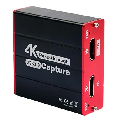 Imagen de TreasLin Tarjeta de Captura USB,Tarjeta Video 4K 30FPS Transmisión en Vivo para PS4/5 Nintendo Switch WiiU DSLR Xbox auf OBS,Twitch, Youtube unterstützt Windows,Mac.
