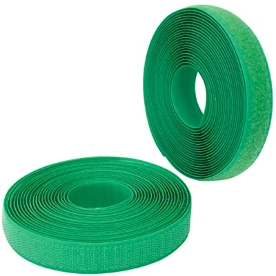 Imagen de AERZETIX C65903 Cinta/rollo de scratch 20mm 5 metros auto agarre organizador/sujetacables tira enganche bolsa prenda correa color: verde en poliamida y poliéster