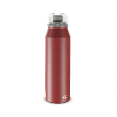 Imagen de alfi ENDLESS ISO BOTTLE 500 ml, mediterranean red mat, cantimplora de acero inoxidable, estanca con tapón rosca, mantiene el calor 12 horas, frío 24 para bebidas gas