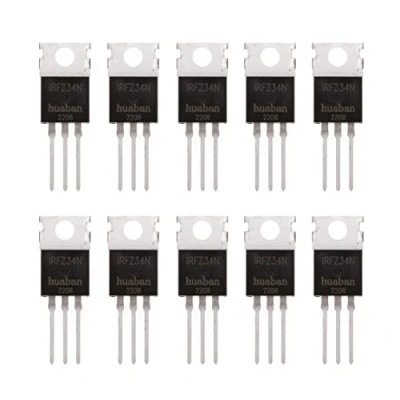 Imagen de HUABAN 10 piezas IRFZ34N Vdss=55V Rds(on)=0,040ohm Id=26A TO220 Transistor MOSFET de canal N potencia