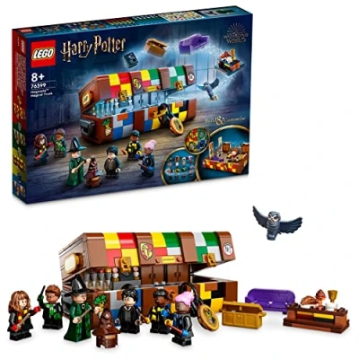 Imagen de LEGO 76399 Harry Potter Baúl Mágico de Hogwarts, Juguete Personalizable, Hedwig, Pegatinas y Mini Figuras Las Películas, Regalos para Niñas Niños