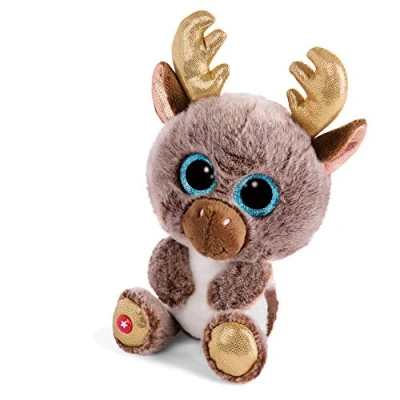 Imagen de NICI Glubschis: The Original Glubschis X Mas Reindeer Cocoa Fairy 15 cm I Cuddly Toy with Big Eyes Fluffy Plush Glitter from 0 Months Brown/Gold 46301