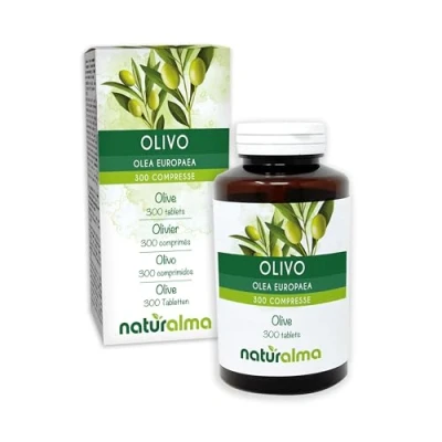 Imagen de Olivo (Olea europaea) hojas Naturalma 150 g 300 comprimidos Complemento alimenticio Natural y Vegano