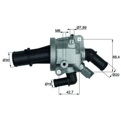 Imagen de MAHLE ORIGINAL TI 146 88 Termostato, refrigerante ALFA ROMEO: 147, GT, FIAT: BRAVO 2, Stilo Hatchback, Multi Wagon, LANCIA: Thesis