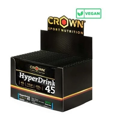 Imagen de Crown Sport Nutrition HyperDrink 45, Bebida con 45 gramos de carbohidratos en 500 ml y un plus sodio. Maltodextrina Fructosa ratio 1:0,8 sal marina (Caja 10 sobres 47g)